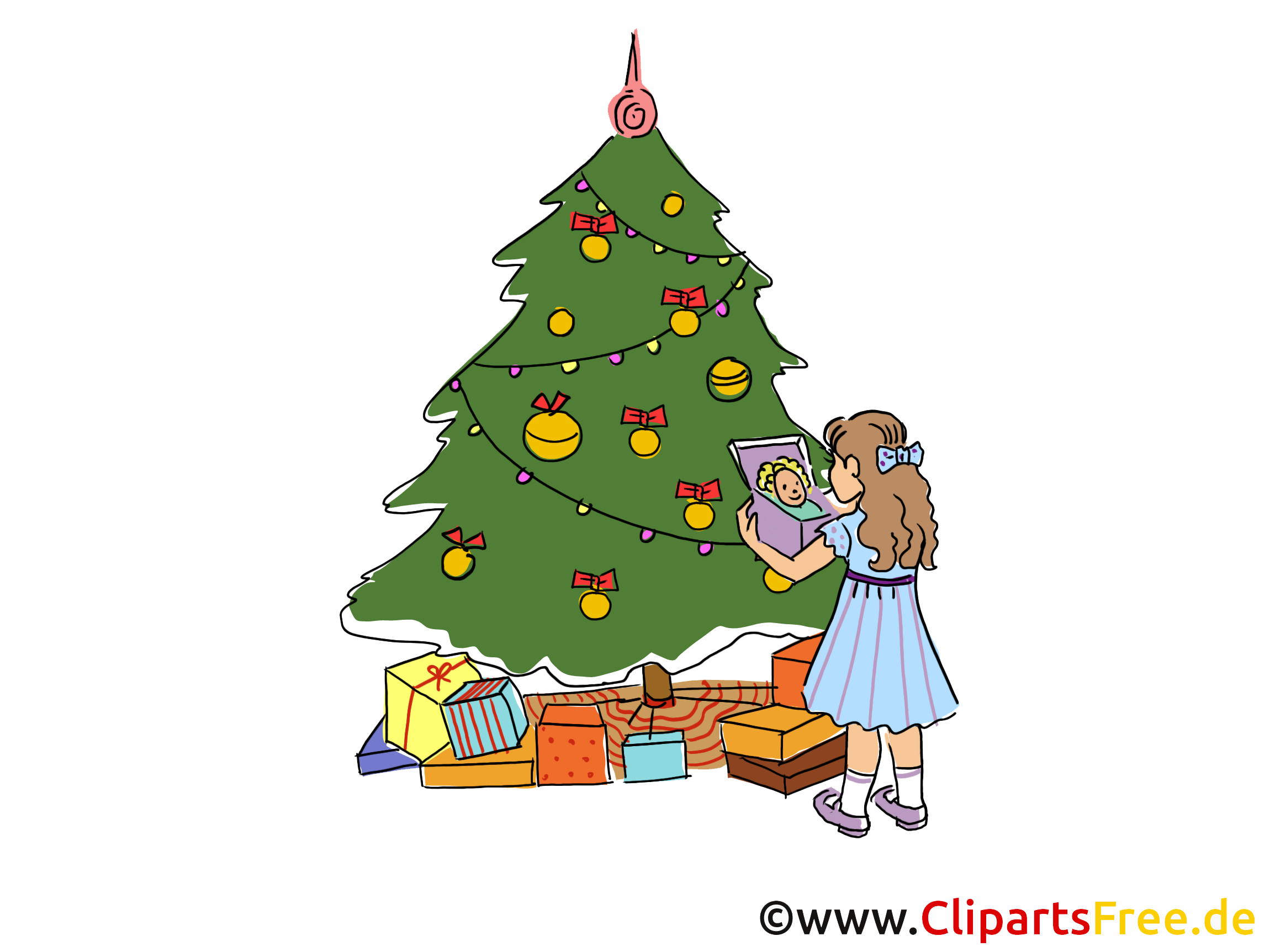 weihnachtsbild tannenbaum geschmückt kostenlos downloaden