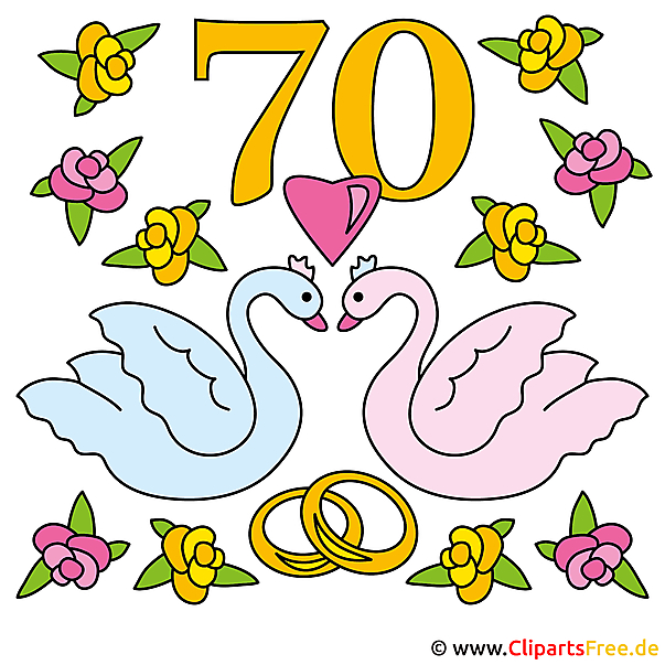 Gnadenhochzeit 70 Jahre zusammen - Clipart Hochzeit Gnadenhochzeit 70 Jahre zusammen - Clipart Hochzeit
