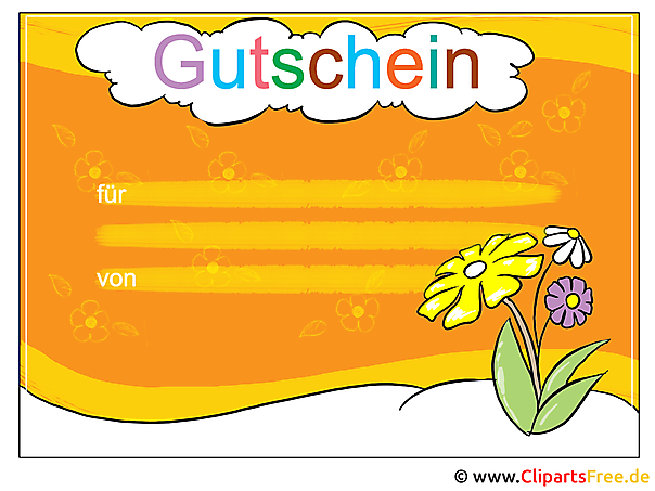 Vorlage Gutschein