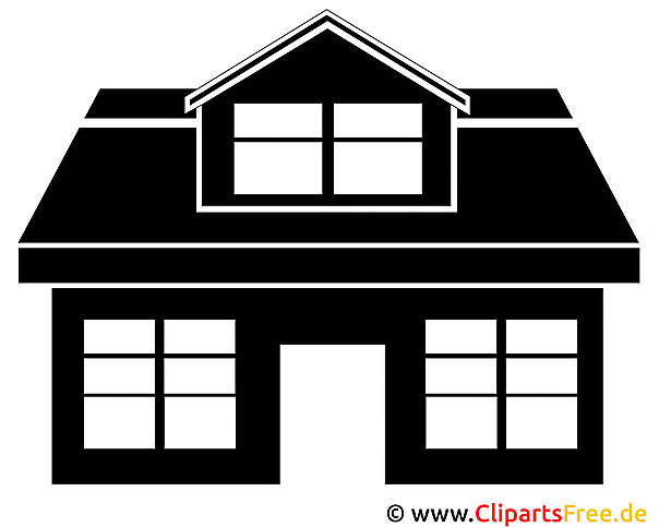 haus clipart schwarz weiß - photo #2