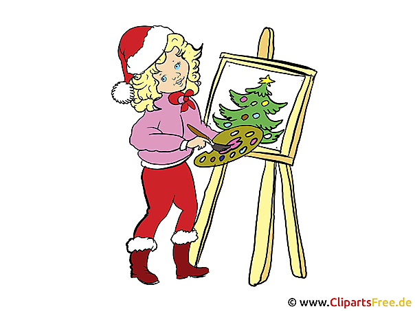 Malen und Basteln zu Weihnachten Illustration