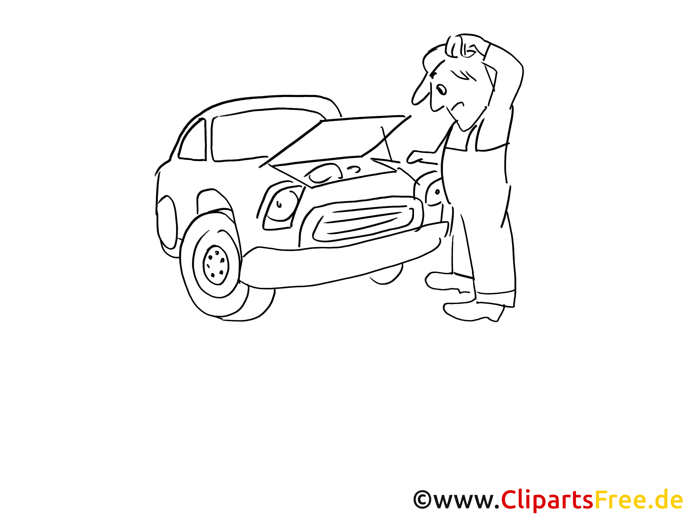 Auto repair clip art black and white, graphic, pic, comic free