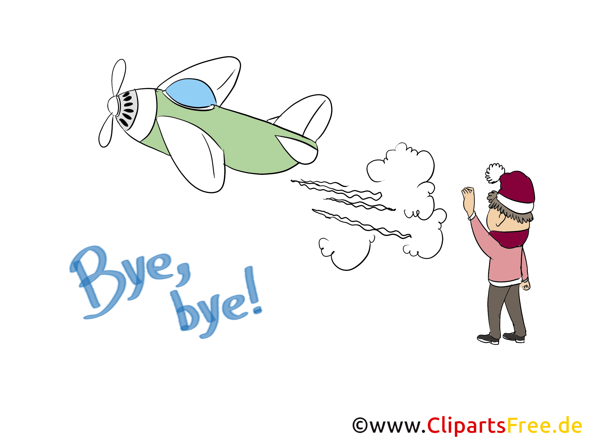 Verabschiedung Kollege Dienstreise Clipart, Karte, Bild