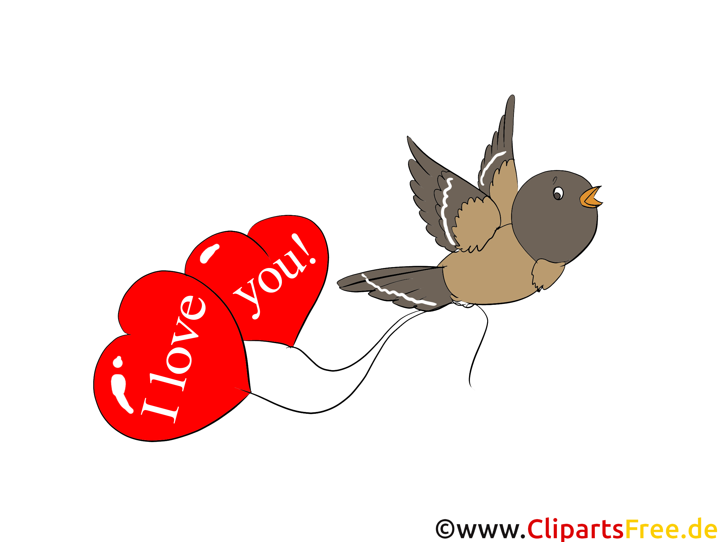 Herzen Luftballons Clip Art Bild Grafik Grusskarte