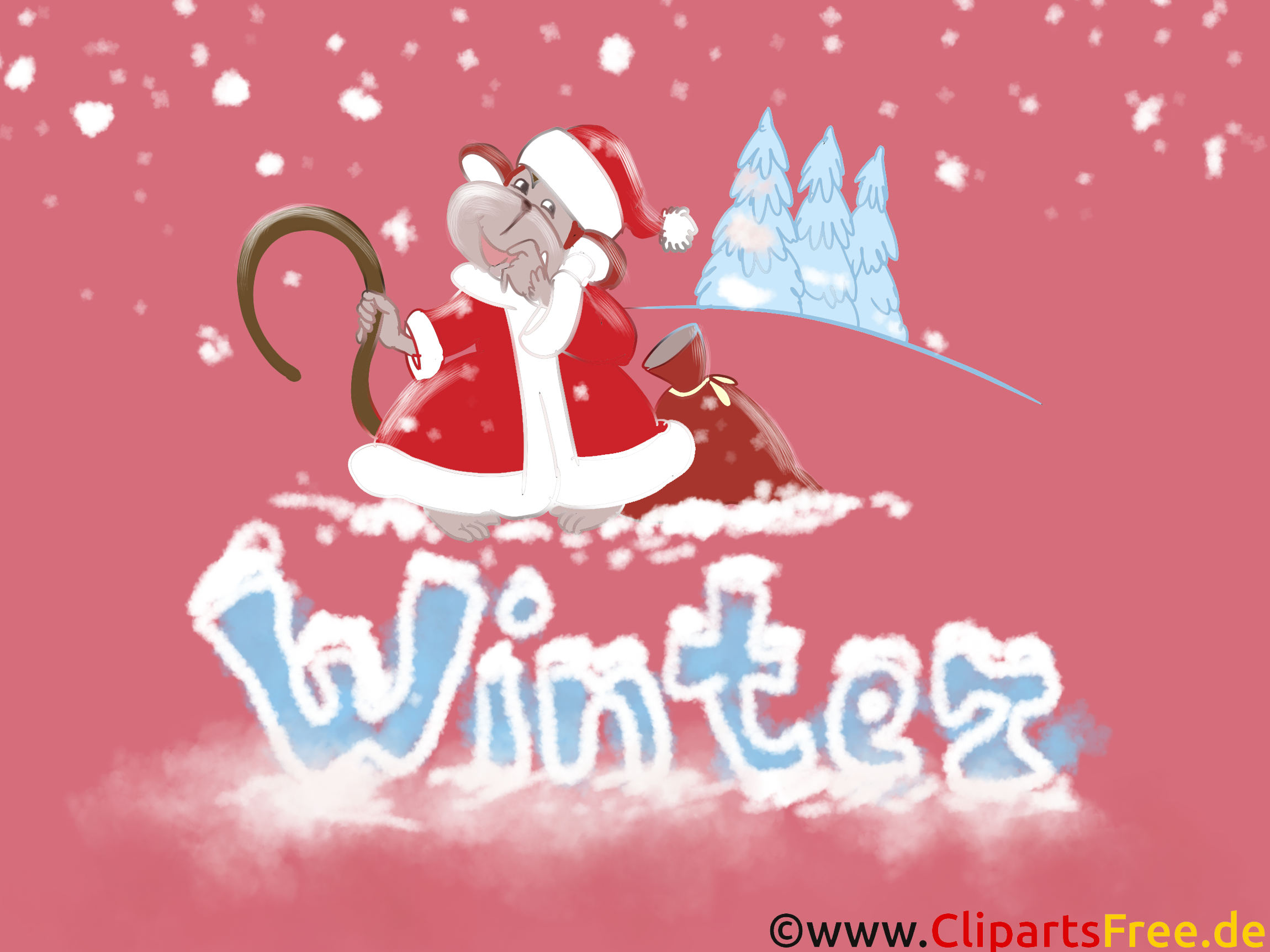 Desktop Hintergrund HD-Qualität Weihnachten, Weihnachtsmann, Winter, Schnee