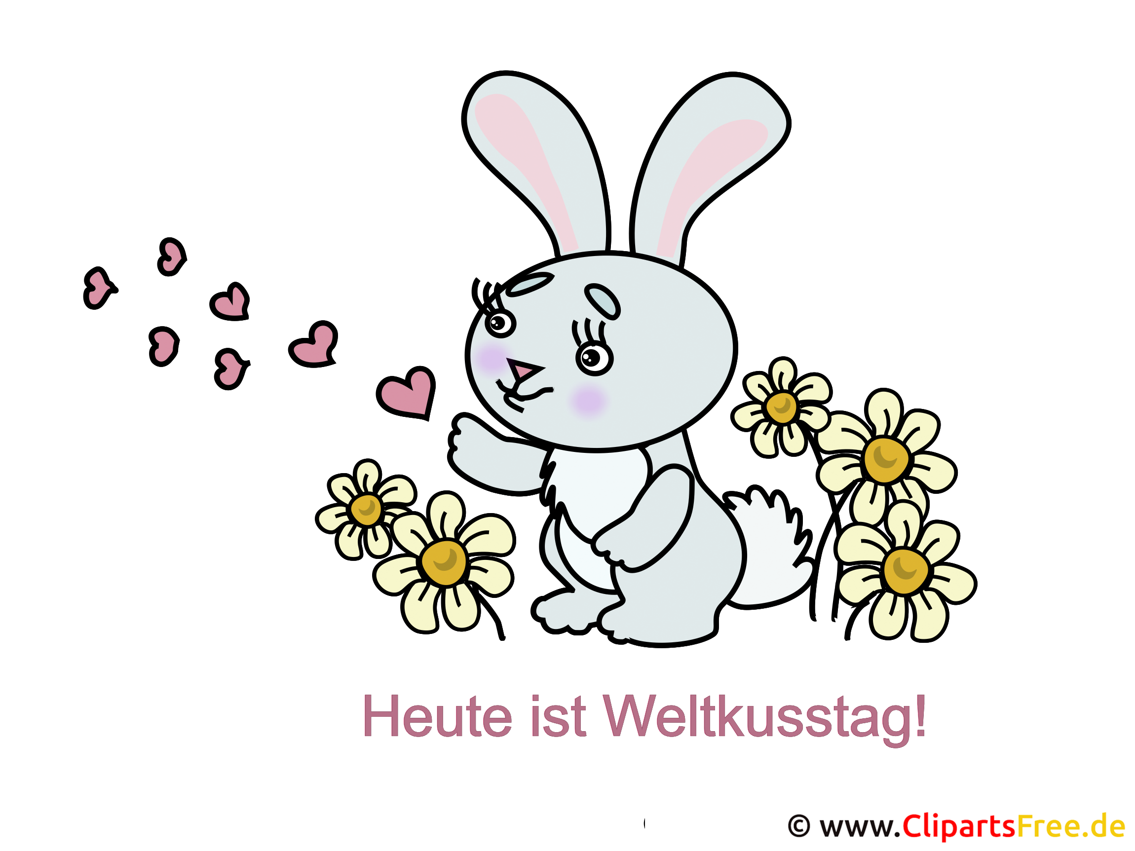 Tag des Kusses Karte, Bild, Cartoon, GB Bild