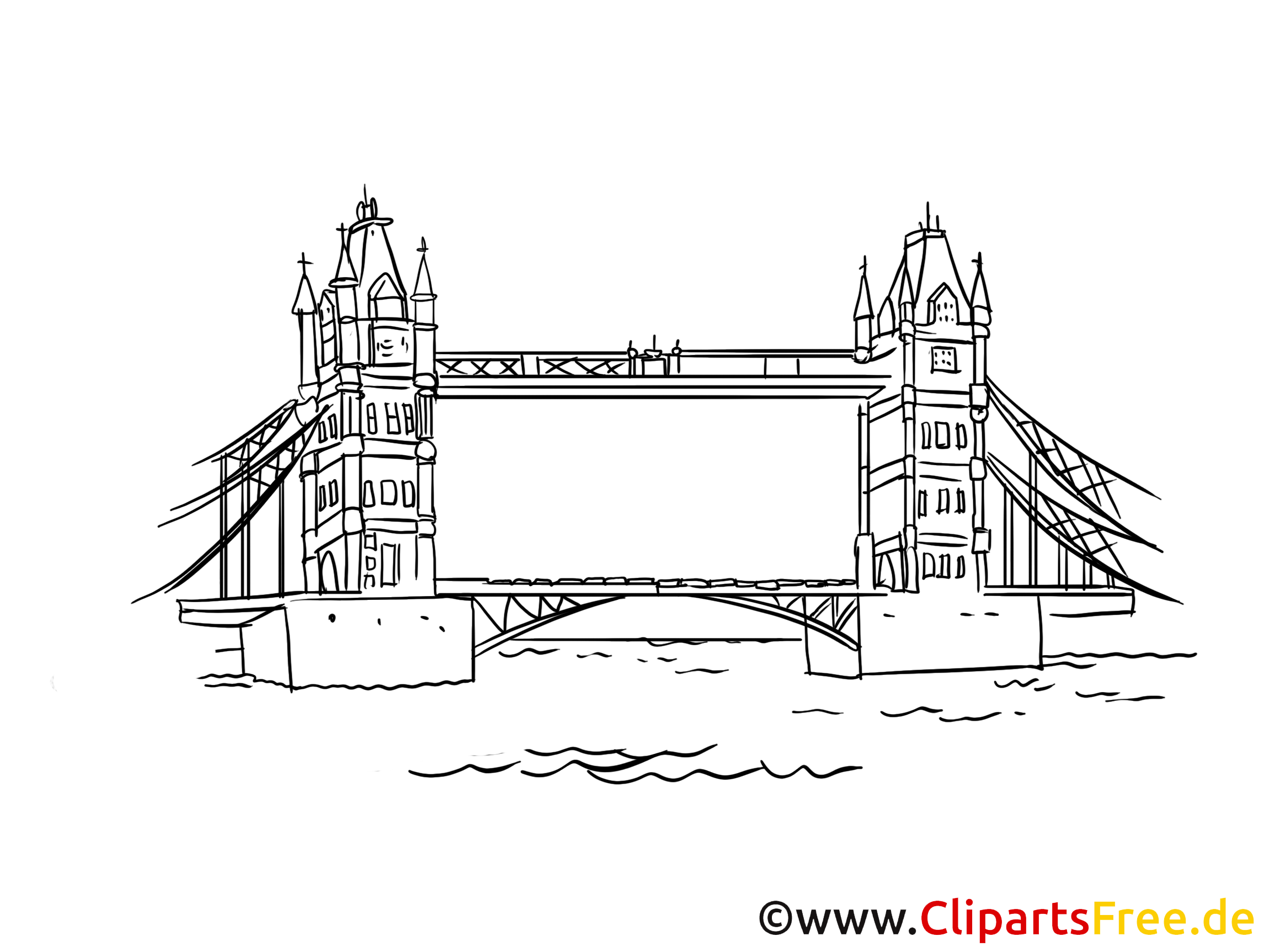 Tower Bridge in London Bild, Zeichnung, Clipart gratis