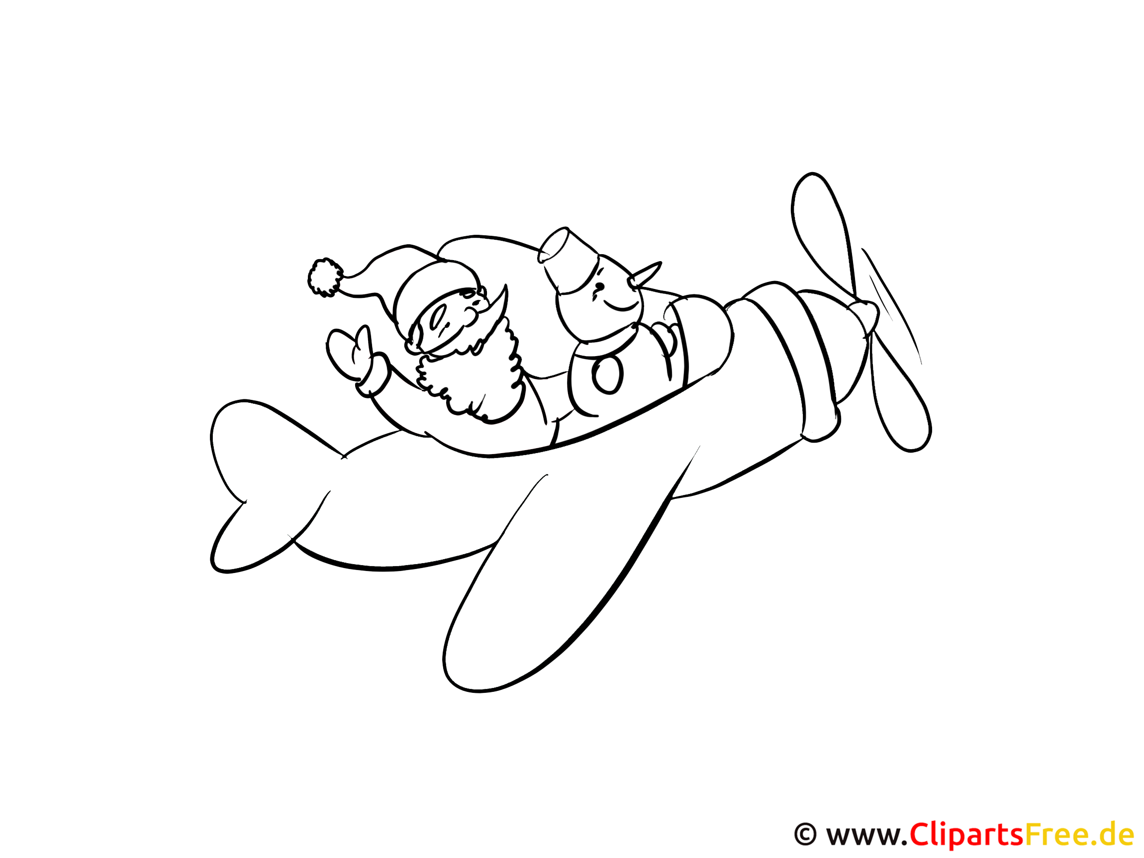 Flugzeug zum Ausmalen Malvorlagen zum Silvester