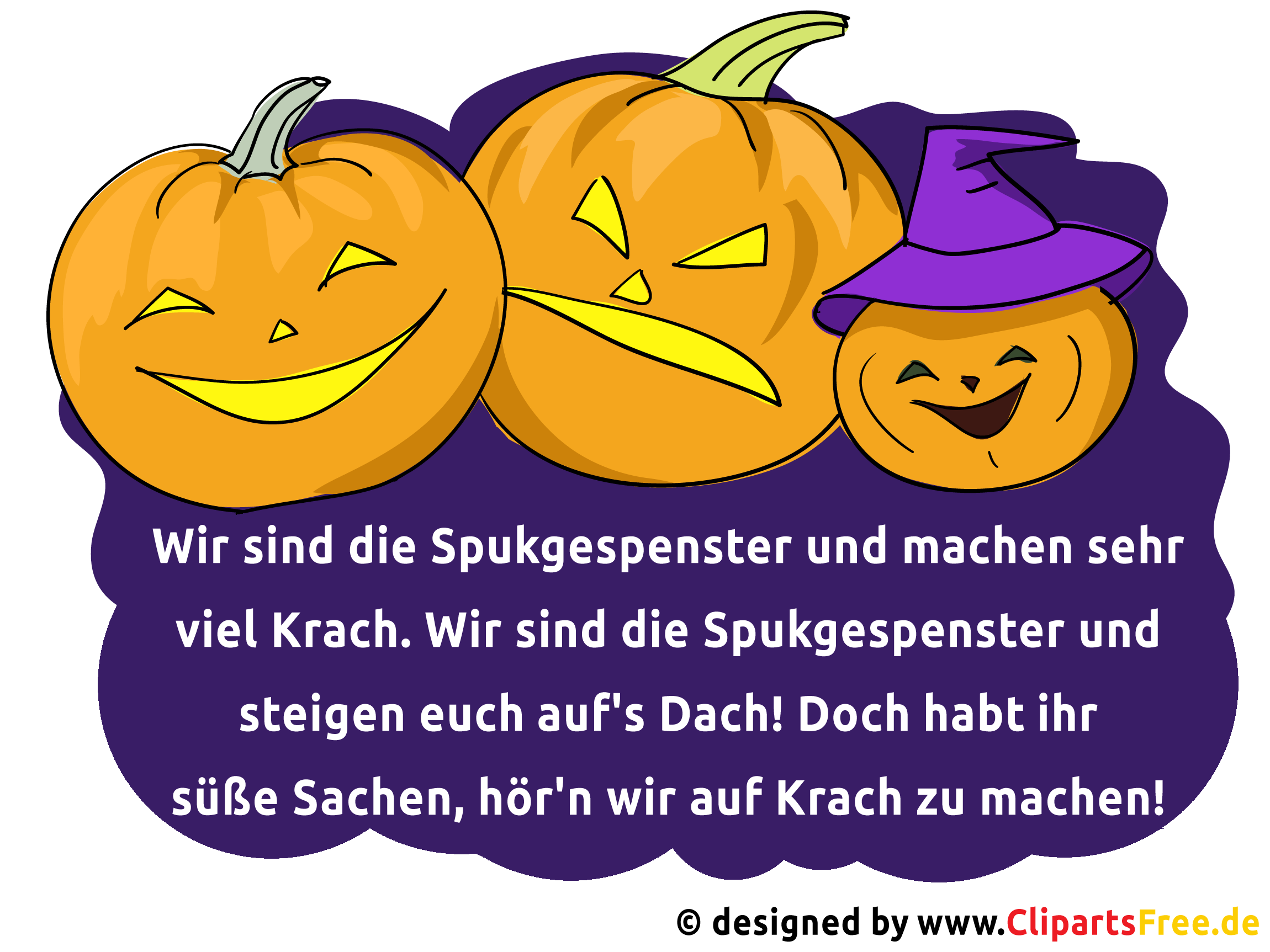 Halloween Gedicht als Spruchbild