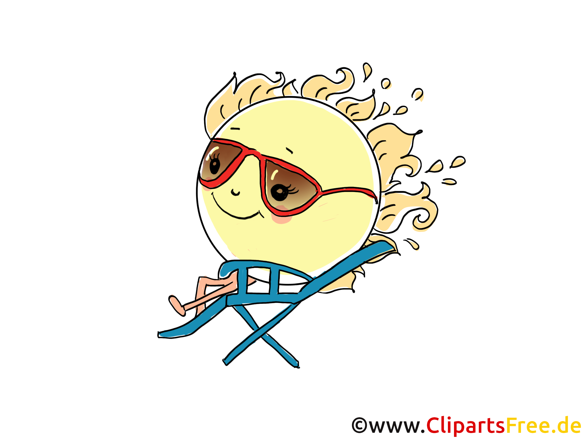 Sonnenstudio Comic, Cartoon, Bild, Clipart, Grafik gratis