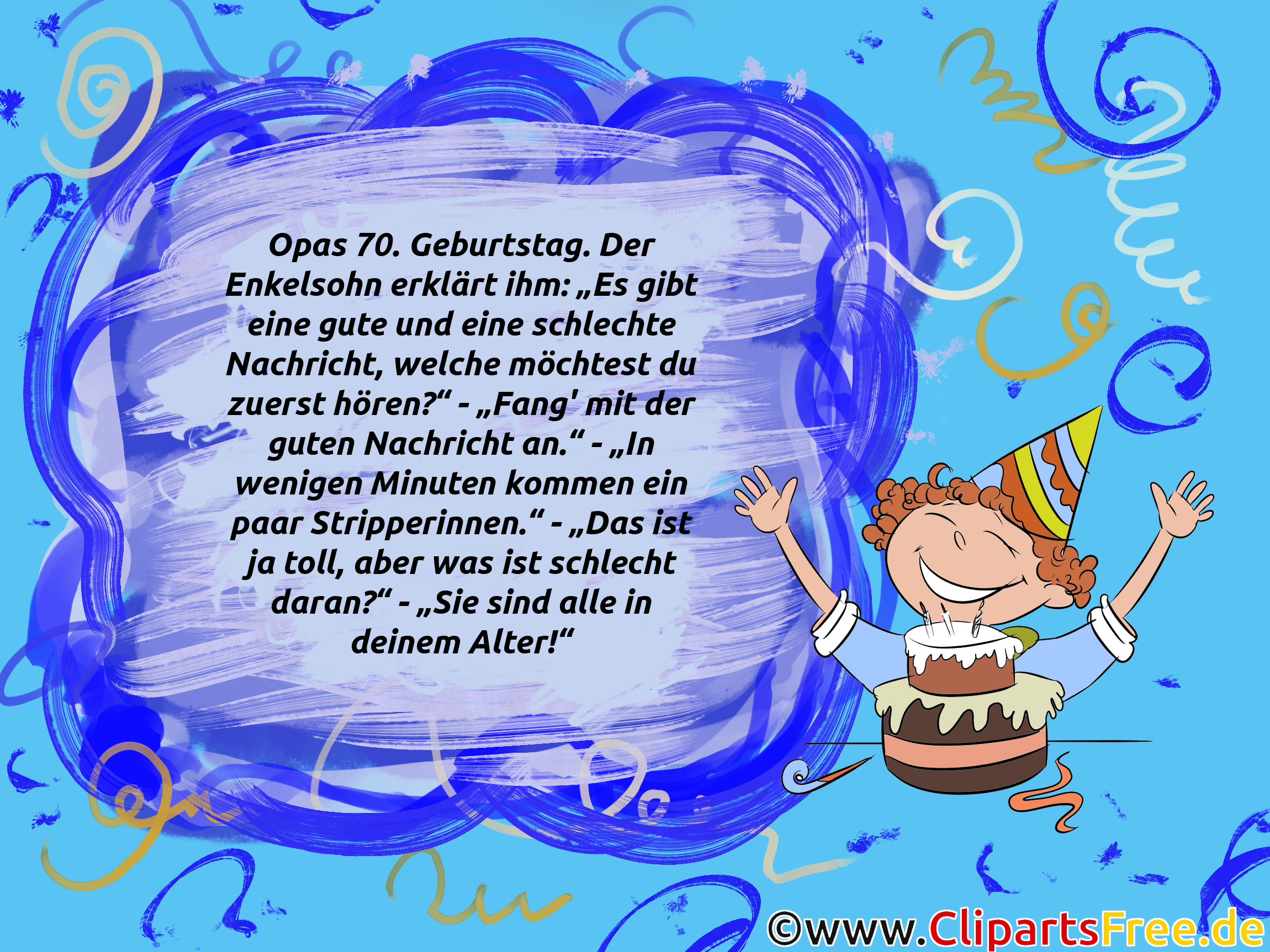Bild mit Witz zum Geburtstag