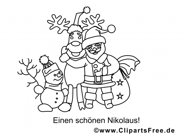 Es weihnachtet Ausmalbilder für Kinder kostenlos ausdrucken
