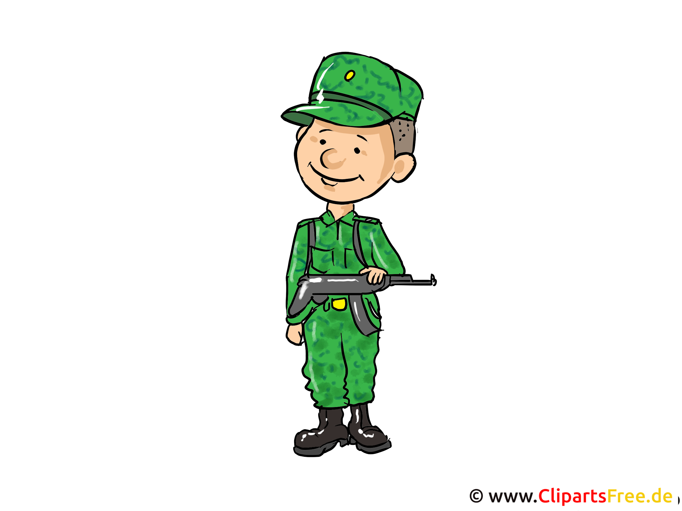Soldat Bild, Clipart, Cartoon, Illustratioun gratis