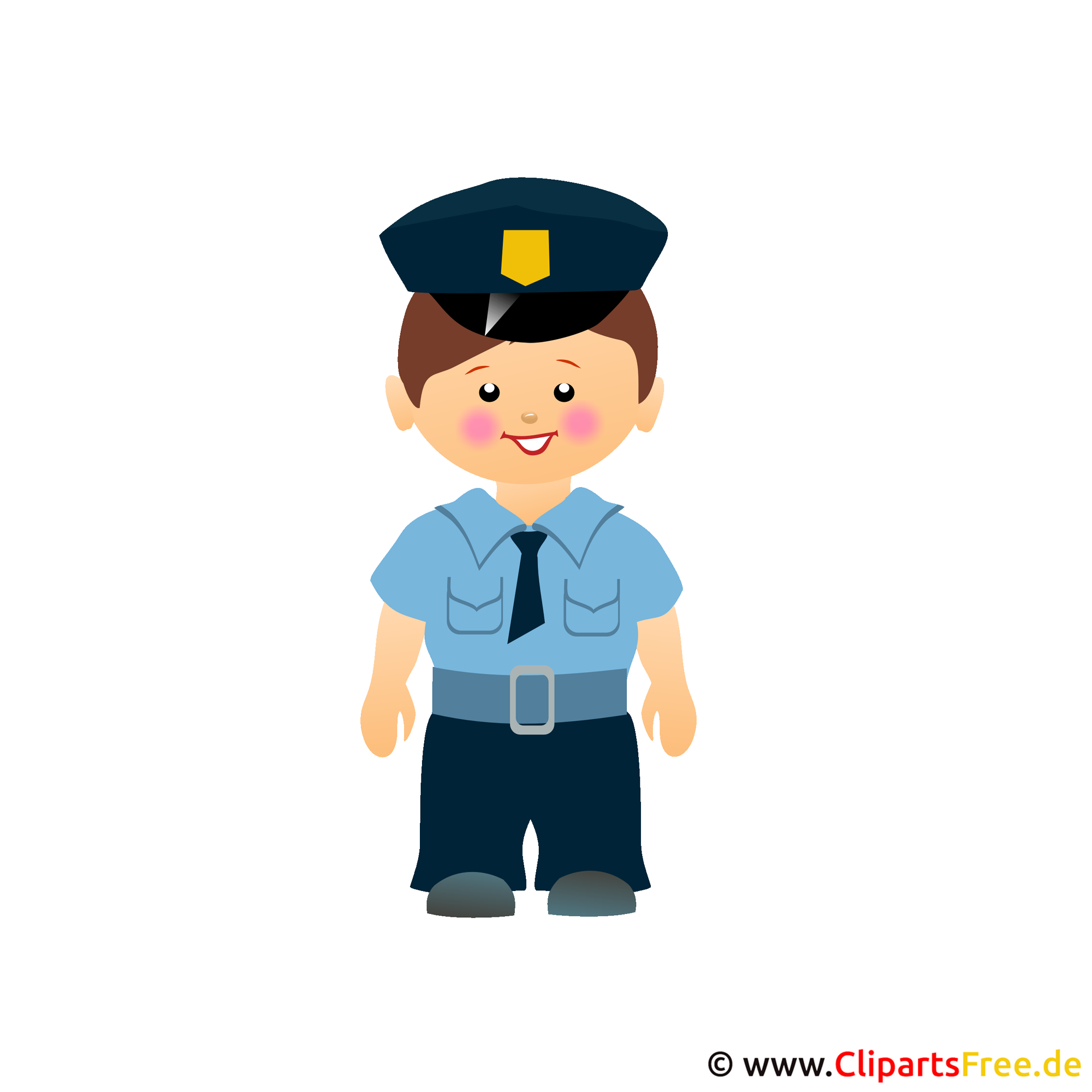 Polizei Cartoon Clipart gratis