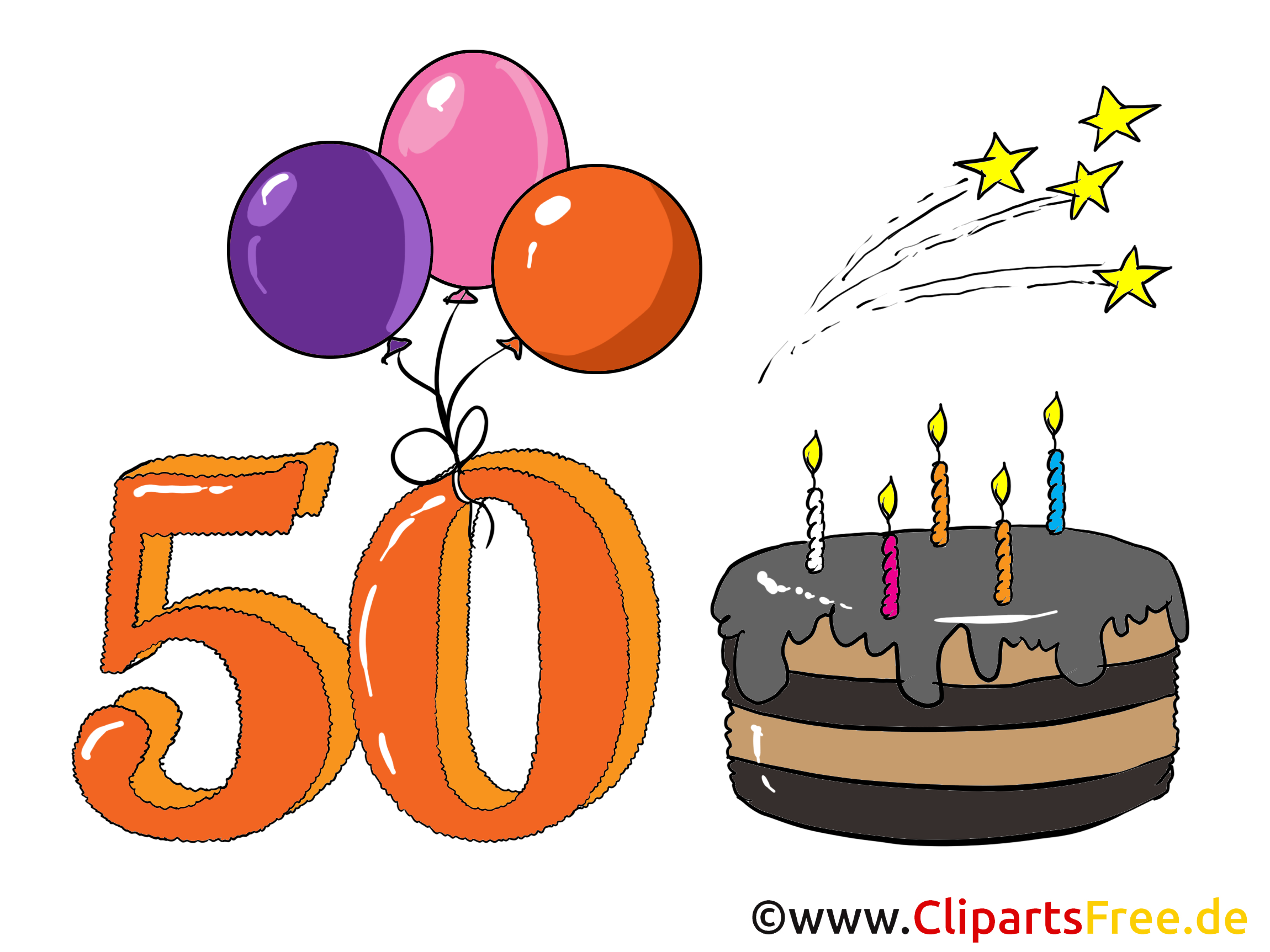 Gratulacje dla 50. Urodziny - kartka urodzinowa