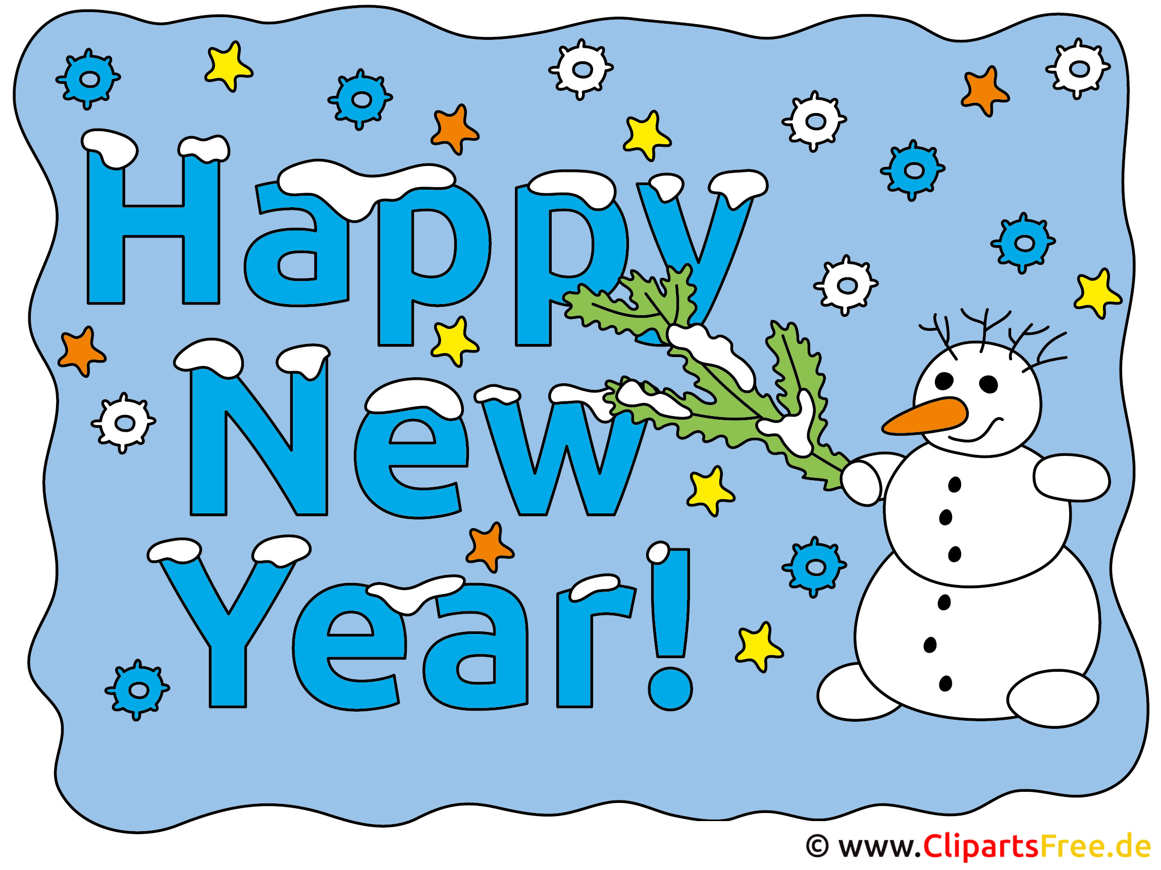 Cartão de feliz ano novo - imagens para a escola