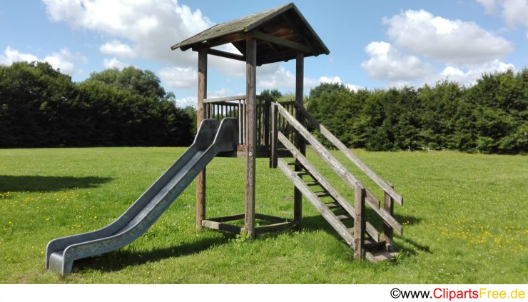 Rutsche auf dem Spielplatz kostenloses Foto