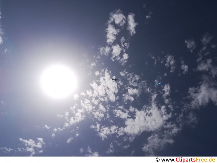 Sonne im Himmel am Mittag Foto