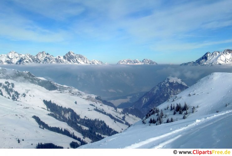 Gebirge, Schnee, Winter Bild, Foto, Grafik kostenlos