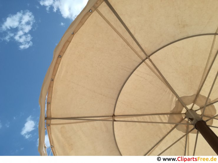 Blick auf Sonnenschirm von unten Bild kostenlos