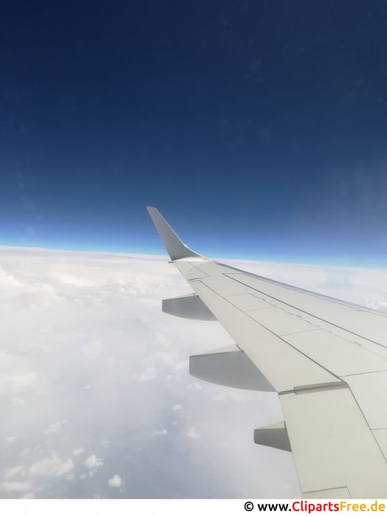 Blick aus dem Flugzeugfenster Bild kostenlos