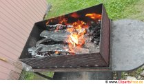 Mangal mit Feuer Foto kostenlos