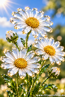 Glass daisies, a beautiful picture from the series of flower pictures.