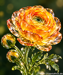 Flowers made of glass
