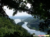 莱茵河风景从山上照片