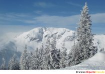 Зимен пейзаж картина, красива снимка