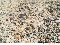 Stony sand on the beach photo