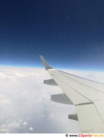 Blick aus dem Flugzeugfenster Bild kostenlos