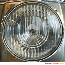 Vintage headlights chrome background image, photo