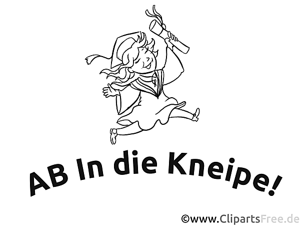 Vorlage für ABI Plakat - Ab in die Kneipe!