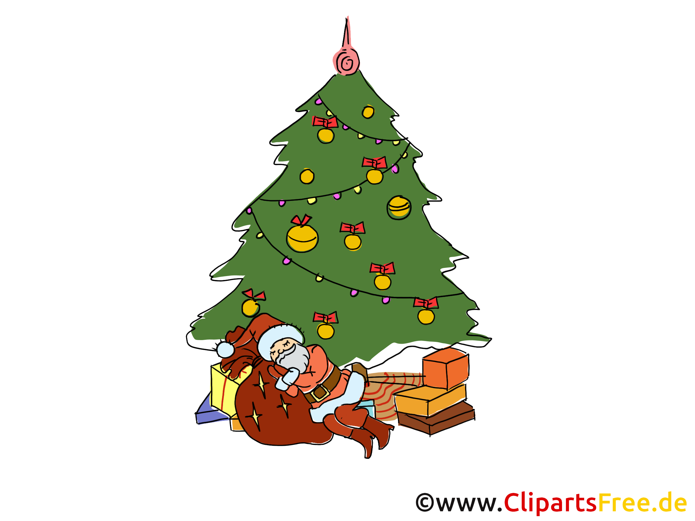 Bilder Silvester - Tannenbaum und Weihnachtsmann Bilder Silvester - Tannenbaum und Weihnachtsmann