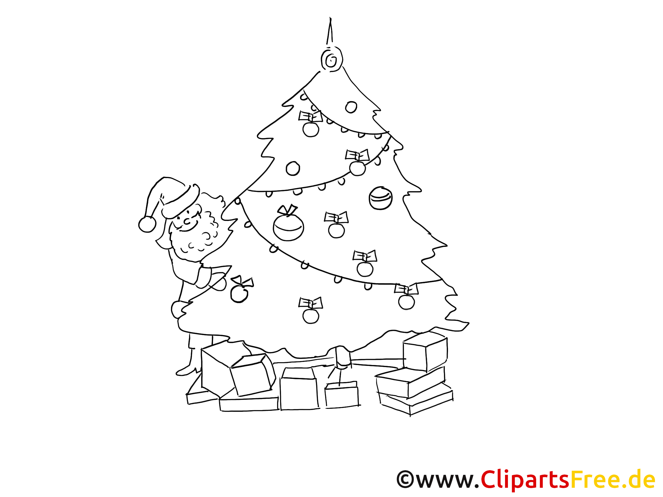 Clipart Kostenlos Weihnachten Schwarz Weiss