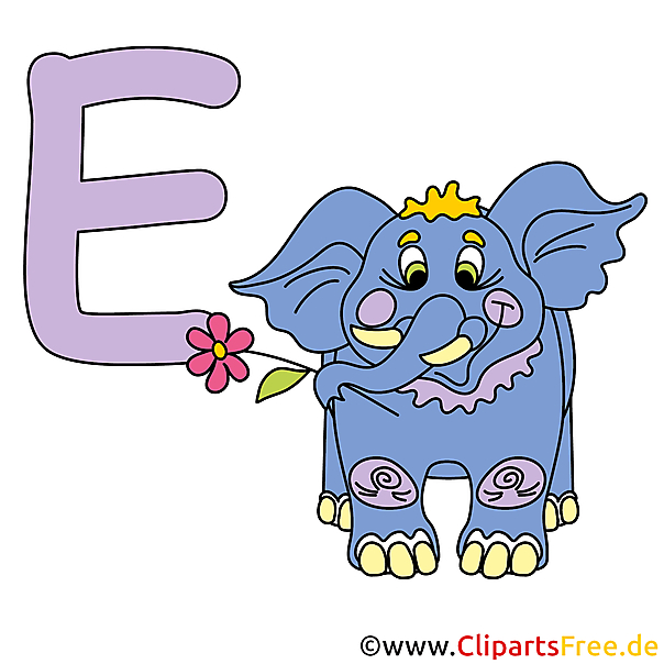 E is for Elephant - ABC Poster E is for Elephant - ABC Poster