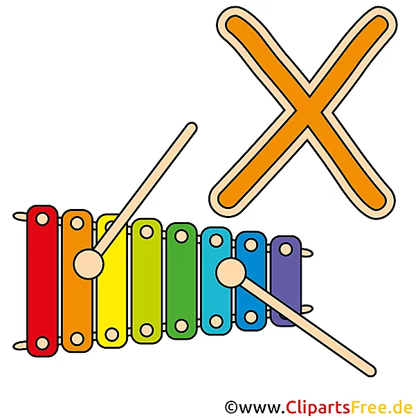 X is for Xylophone - Buchstaben Bilder