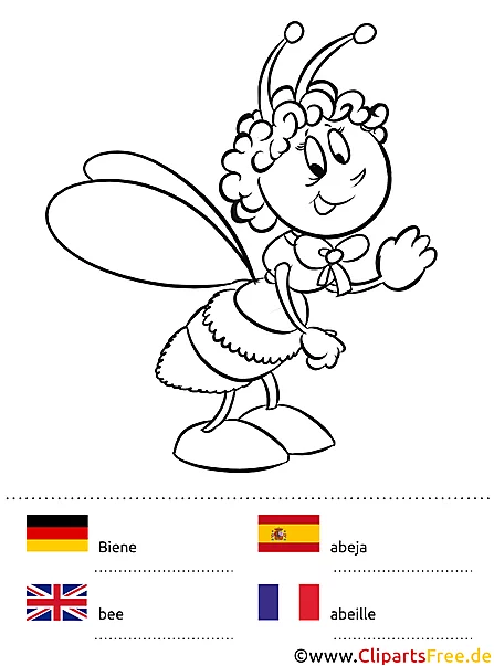 Malen lernen mit vier Sprachen Deutsch-Englisch-Französisch-Spanisch