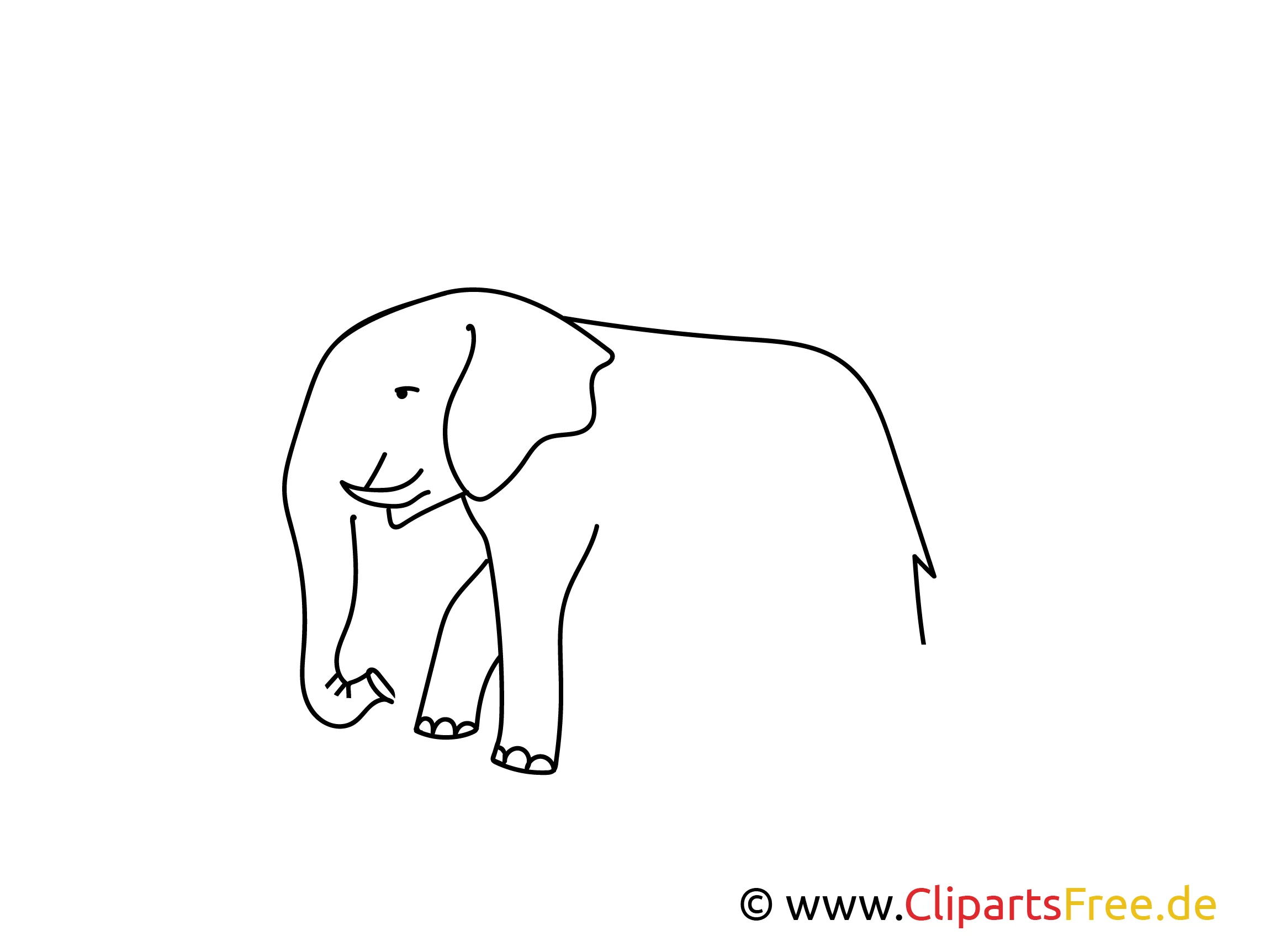 Weitermal Druckvorlage Elefant