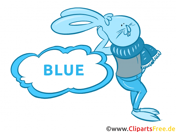 Blue - Blau Bilder zum Farben lernen in Schule und KiTa