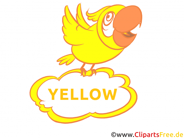 Gelb - Yellow Farben Cliparts, Bilder für Schule und Kindergarten