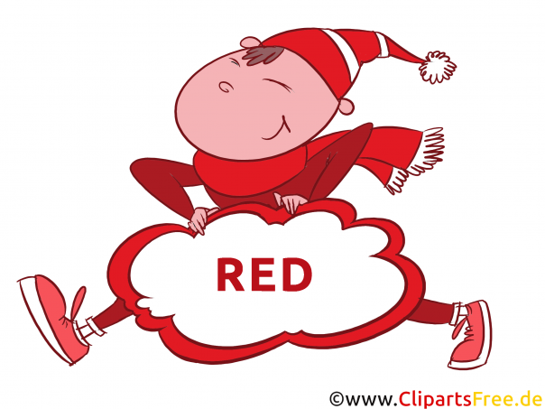 Rot - Red Farben Clipart, Bilder für Schule und Kindergarten