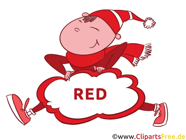 Rot - Red Farben Clipart, Bilder für Schule und Kindergarten