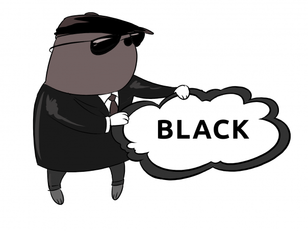 Schwarz - Black Farben lernen Clipart, Bilder für Schule und Kindergarten