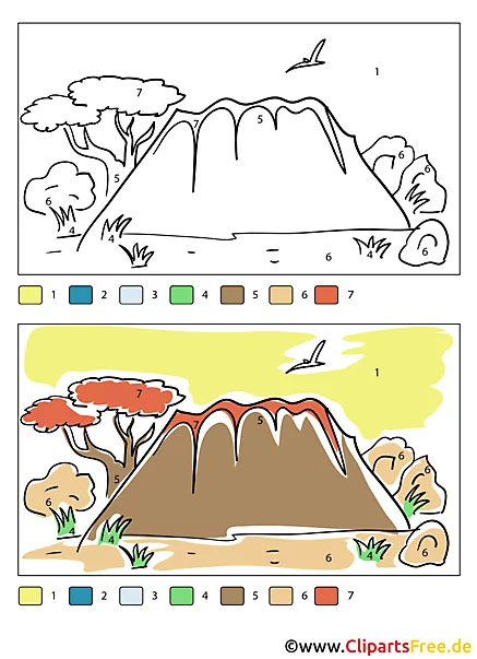 Afrika Ausmalbild zum Malen