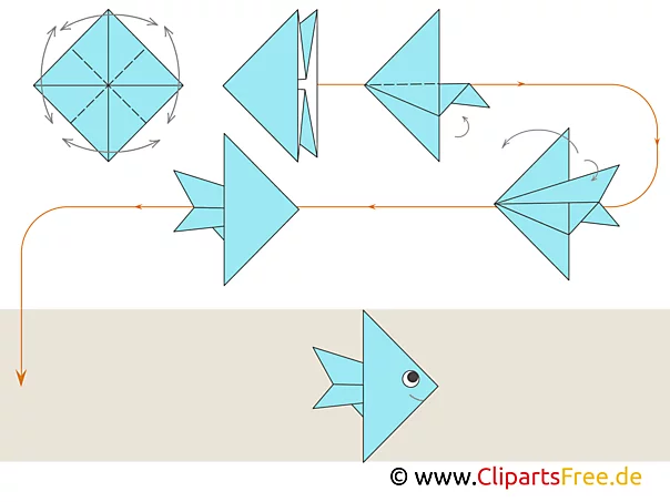 Papierfalten Fisch Anleitung
