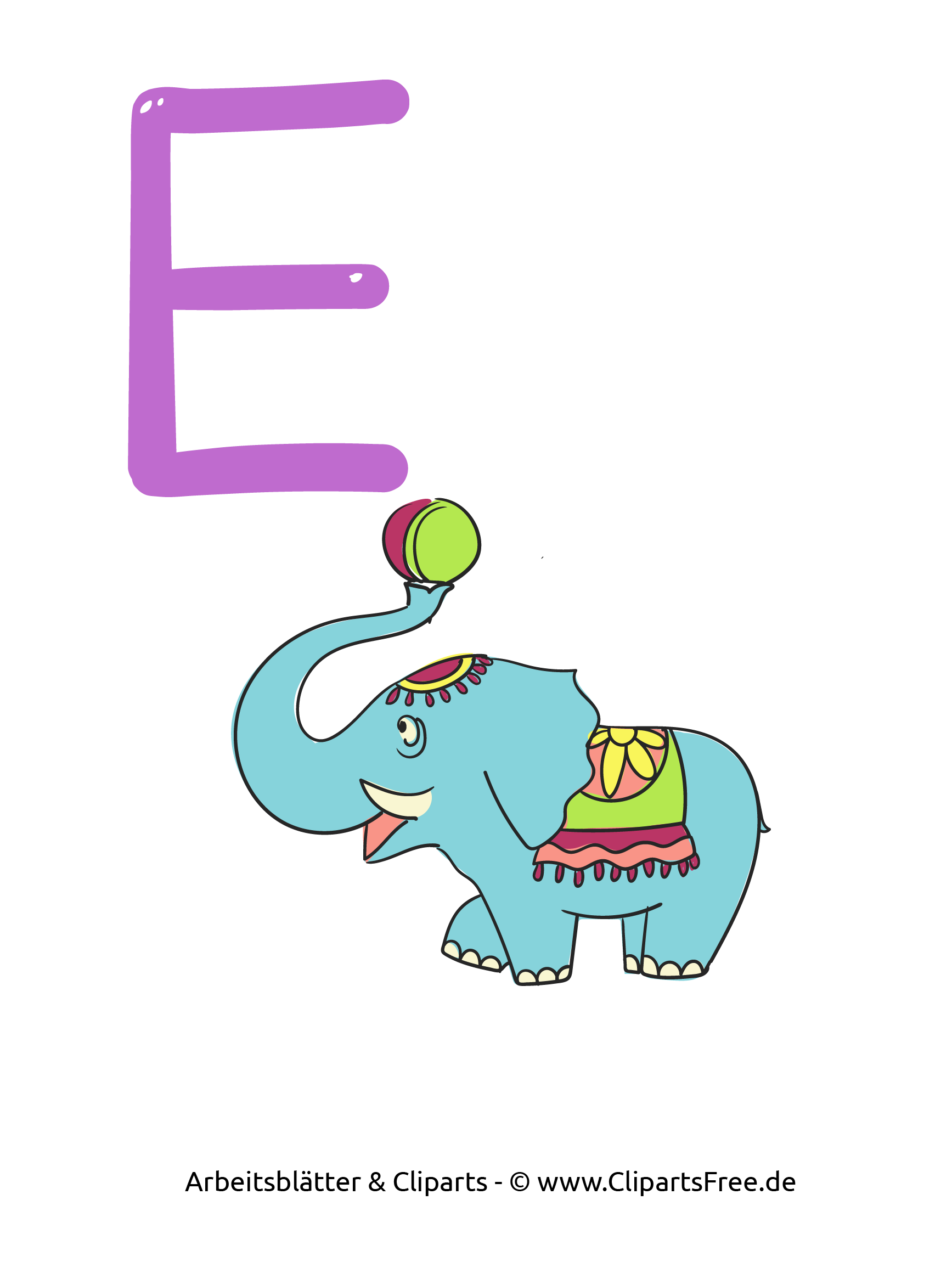 E - ABC-Lernvorlagen zum Drucken