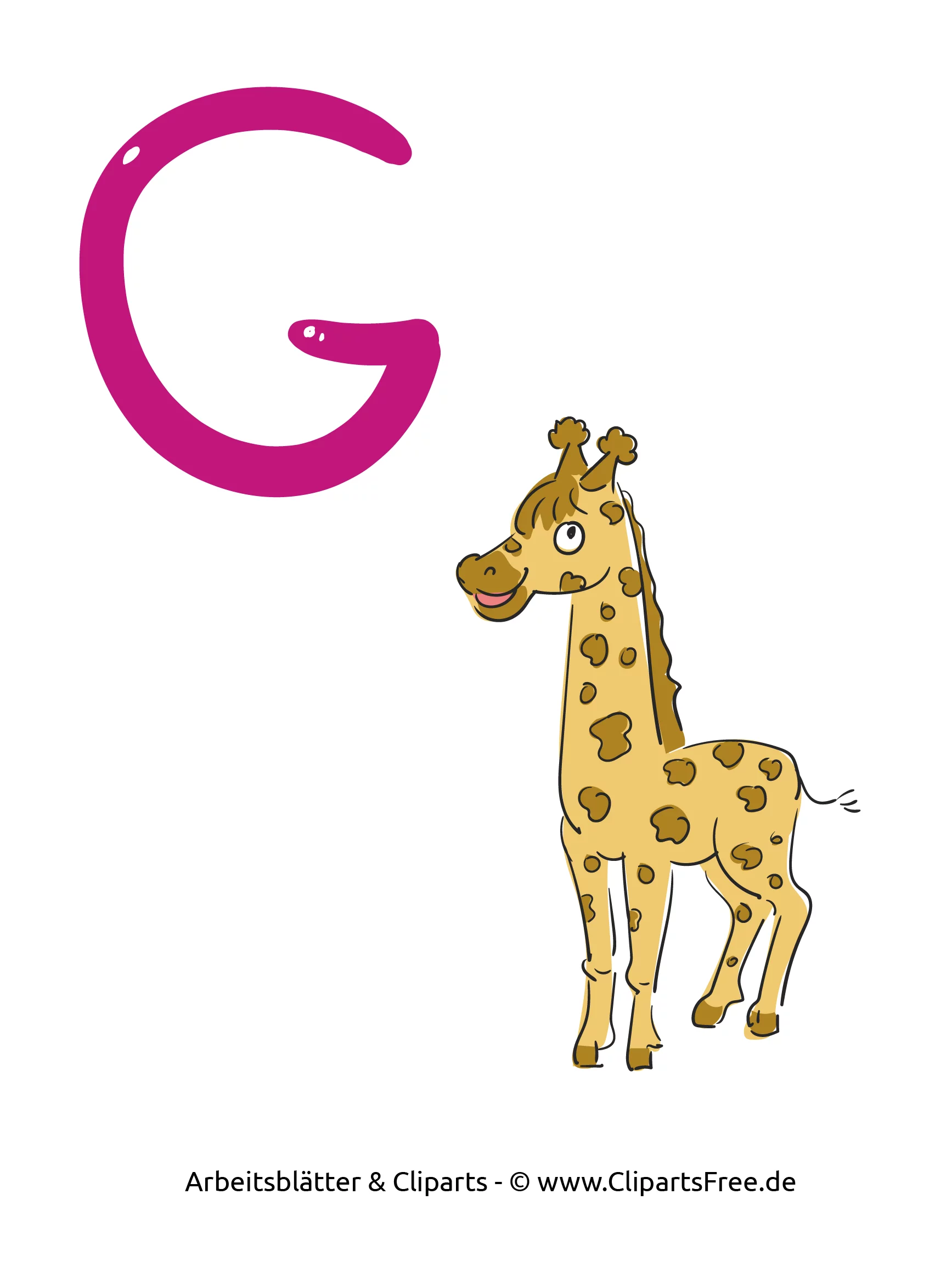 G - ABC Bilder zum Ausdrucken