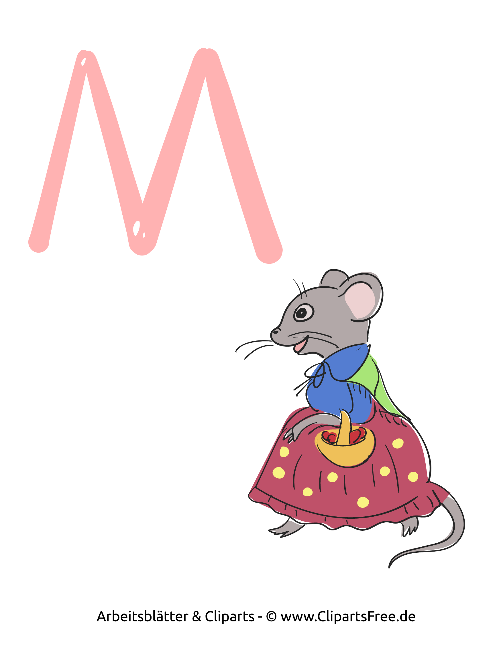 M - ABC lernen Arbeitsblätter